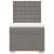 Pat box spring cu saltea, gri taupe, 100x200 cm, textil GartenMobel Dekor
