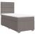Pat box spring cu saltea, gri taupe, 100x200 cm, textil GartenMobel Dekor