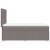 Pat box spring cu saltea, gri taupe, 100x200 cm, textil GartenMobel Dekor