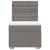 Pat box spring cu saltea, gri taupe, 100x200 cm, textil GartenMobel Dekor