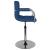 Scaun de bar, albastru, material textil GartenMobel Dekor