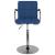 Scaun de bar, albastru, material textil GartenMobel Dekor