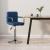 Scaun de bar, albastru, material textil GartenMobel Dekor