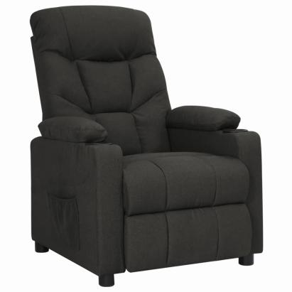 Fotoliu rabatabil, negru, material textil GartenMobel Dekor
