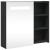 Dulap cu oglindă de baie cu LED, negru, 60x13x52 cm GartenMobel Dekor