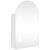 Dulap cu oglindă de baie cu LED, alb, 42x13x70 cm, arcuit GartenMobel Dekor