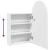 Dulap cu oglindă de baie cu LED, alb, 42x13x70 cm, arcuit GartenMobel Dekor