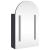Dulap cu oglindă de baie cu LED, gri, 42x13x70 cm, arcuit GartenMobel Dekor