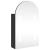 Dulap cu oglindă de baie cu LED, negru, 42x13x70 cm, arcuit GartenMobel Dekor