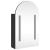 Dulap cu oglindă de baie cu LED, negru, 42x13x70 cm, arcuit GartenMobel Dekor