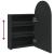 Dulap cu oglindă de baie cu LED, negru, 42x13x70 cm, arcuit GartenMobel Dekor