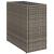 Masă laterală grădină, blat sticlă, gri 58x27,5x55 cm poliratan GartenMobel Dekor