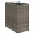 Masă laterală grădină, blat sticlă, gri 58x27,5x55 cm poliratan GartenMobel Dekor