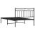 Cadru de pat din metal cu tăblie, negru, 100x200 cm GartenMobel Dekor