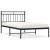 Cadru de pat din metal cu tăblie, negru, 100x200 cm GartenMobel Dekor