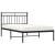 Cadru de pat din metal cu tăblie, negru, 100x200 cm GartenMobel Dekor