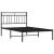 Cadru de pat din metal cu tăblie, negru, 100x200 cm GartenMobel Dekor