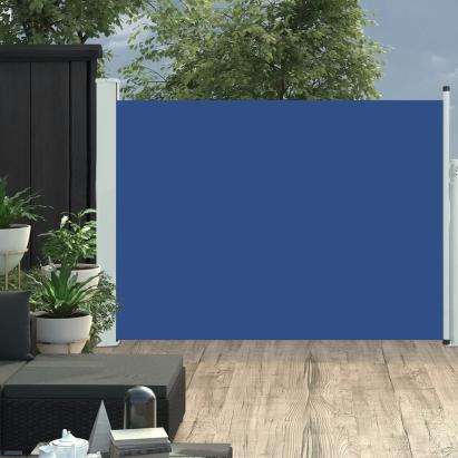 Copertină laterală retractabilă terasă, albastru, 120x500 cm GartenMobel Dekor