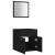 Set mobilier de baie, 2 piese, negru, PAL GartenMobel Dekor
