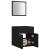 Set mobilier de baie, 2 piese, negru, PAL GartenMobel Dekor