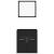 Set mobilier de baie, 2 piese, negru, PAL GartenMobel Dekor