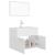 Set mobilier de baie, alb, lemn prelucrat GartenMobel Dekor