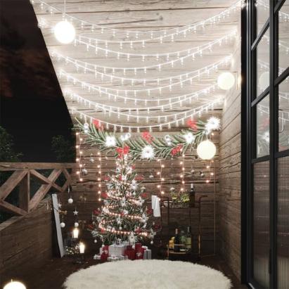 vidalXL Ghirlandă luminoasă, 400 LED-uri, alb rece, 8 funcții, 40 m GartenMobel Dekor