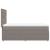 Pat box spring cu saltea, gri taupe, 80x200 cm, textil GartenMobel Dekor