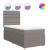 Pat box spring cu saltea, gri taupe, 80x200 cm, textil GartenMobel Dekor