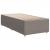 Pat box spring cu saltea, gri taupe, 80x200 cm, textil GartenMobel Dekor