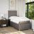 Pat box spring cu saltea, gri taupe, 80x200 cm, textil GartenMobel Dekor