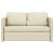 Canapea extensibilă 2 în 1, crem, 112x174x55cm, piele ecologică GartenMobel Dekor