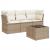 Set canapele de grădină, 4 piese, cu perne, bej, poliratan GartenMobel Dekor