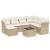 Set canapele de grădină, 8 piese, cu perne, bej, poliratan GartenMobel Dekor