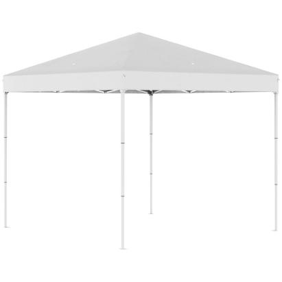 Pavilion pentru gradina/comercial, cadru metalic, material Oxford, pliabil, cu inaltime ajustabila, alb, 2.45x2.45x2.45 m GartenVIP DiyLine