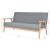 Canapea cu 3 locuri, gri deschis, material textil GartenMobel Dekor