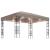 Pavilion cu șiruri de lumini LED, gri taupe, 4x3 m GartenMobel Dekor
