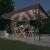 Pavilion cu șiruri de lumini LED, gri taupe, 4x3 m GartenMobel Dekor