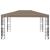 Pavilion cu șiruri de lumini LED, gri taupe, 4x3 m GartenMobel Dekor