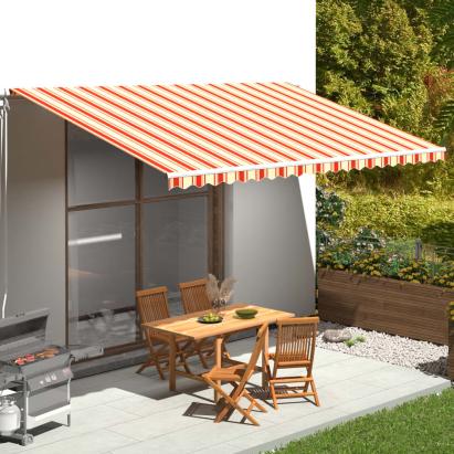 Pânză de rezervă copertină, galben și portocaliu, 5x3 m GartenMobel Dekor