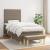 Pat box spring cu saltea, gri taupe, 80x200 cm, textil GartenMobel Dekor