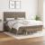 Pat continental cu saltea, gri taupe, 180x200 cm, textil GartenMobel Dekor