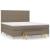 Pat continental cu saltea, gri taupe, 180x200 cm, textil GartenMobel Dekor
