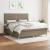 Pat continental cu saltea, gri taupe, 180x200 cm, textil GartenMobel Dekor