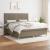 Pat continental cu saltea, gri taupe, 180x200 cm, textil GartenMobel Dekor