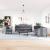 Set canapele Chesterfield cu perne rulou, 3 piese, gri, catifea GartenMobel Dekor