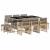 Set mobilier grădină cu perne, 11 piese bej combinat poliratan GartenMobel Dekor