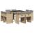 Set de masă pentru grădină, 9 piese, cu perne, bej, poliratan GartenMobel Dekor