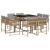 Set de masă pentru grădină, 9 piese, cu perne, bej, poliratan GartenMobel Dekor