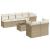Set canapele de grădină, 8 piese, cu perne, bej, poliratan GartenMobel Dekor
